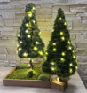 Obrázek z Mechový Vánoční stromek 50cm/50led se zahrádkou 