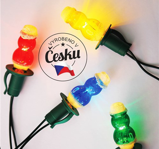 Obrázek z Retro vánoční osvětlení Sněhulák - Česká obnovená ruční výroba 