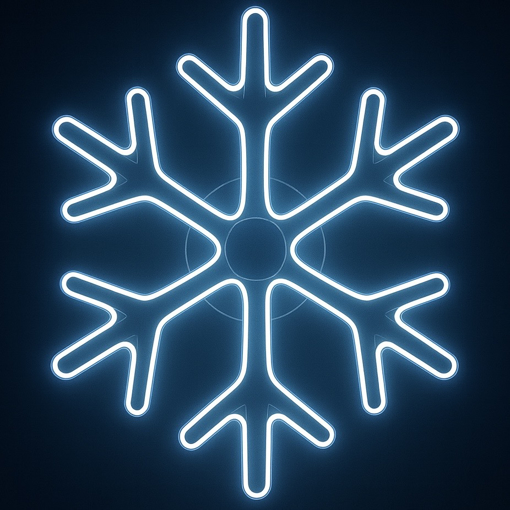 Obrázek z PROFI vánoční LED neonové osvětlení venkovní - adventní vločka 65 cm s propojovacím systémem 