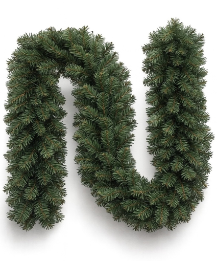 Obrázek z Vánoční zelená girlanda 2,7 m – hustá výzdoba pro domov, kancelář i výlohy 