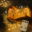 Obrázek z Nano LED vánoční řetěz - ježek, venkovní 1500 LED / 55 m s ovladačem, časovačem, pamětí a regulací intenzity svícení 