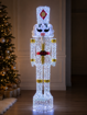 Obrázek z XL LED vánoční louskáček 120 cm – svítící venkovní i vnitřní vánoční dekorace s časovačem 