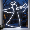 Obrázek z Venkovní LED neonový anděl PROFI XL 70 cm – propojovatelný, IP65, teplá / studená bílá 