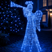 Obrázek z Venkovní XXL LED anděl s trumpetou 140 cm s flash efektem 
