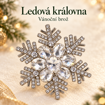 Ledová královna – vánoční brož s názvem