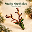 Strážce zimního lesa – vánoční brož s názvem